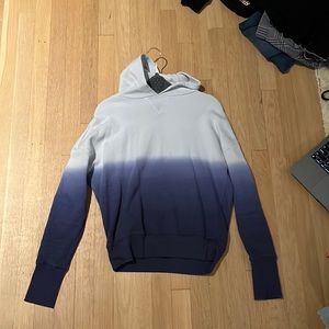 Aqua Tie Dye Stripe Hoodie | size s